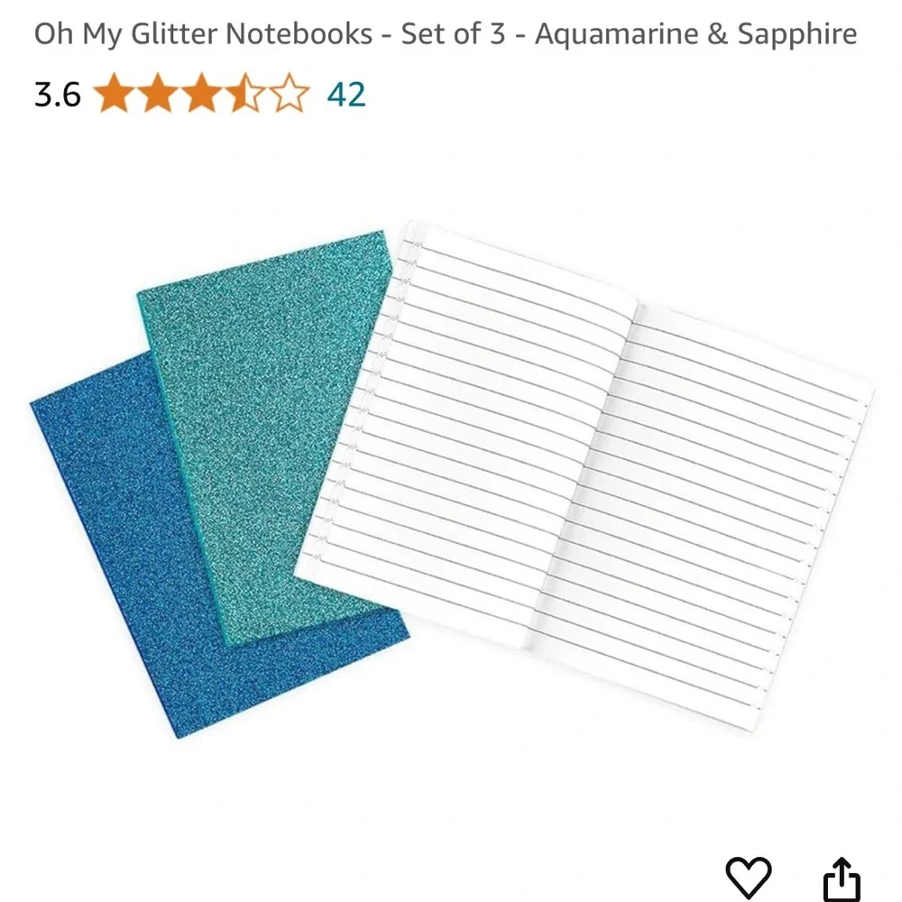 Set of 3 notebooks $7 if purchased with another item